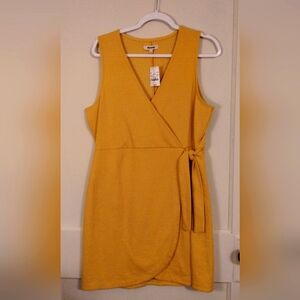 Yellow Wrap Dress, J. Crew. New With Tags. Women's Large.